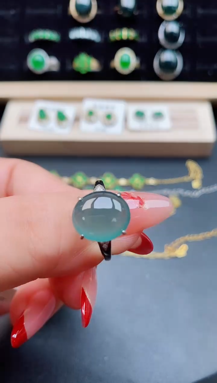 【闪购商品】翡翠戒指银S925镶嵌5085050