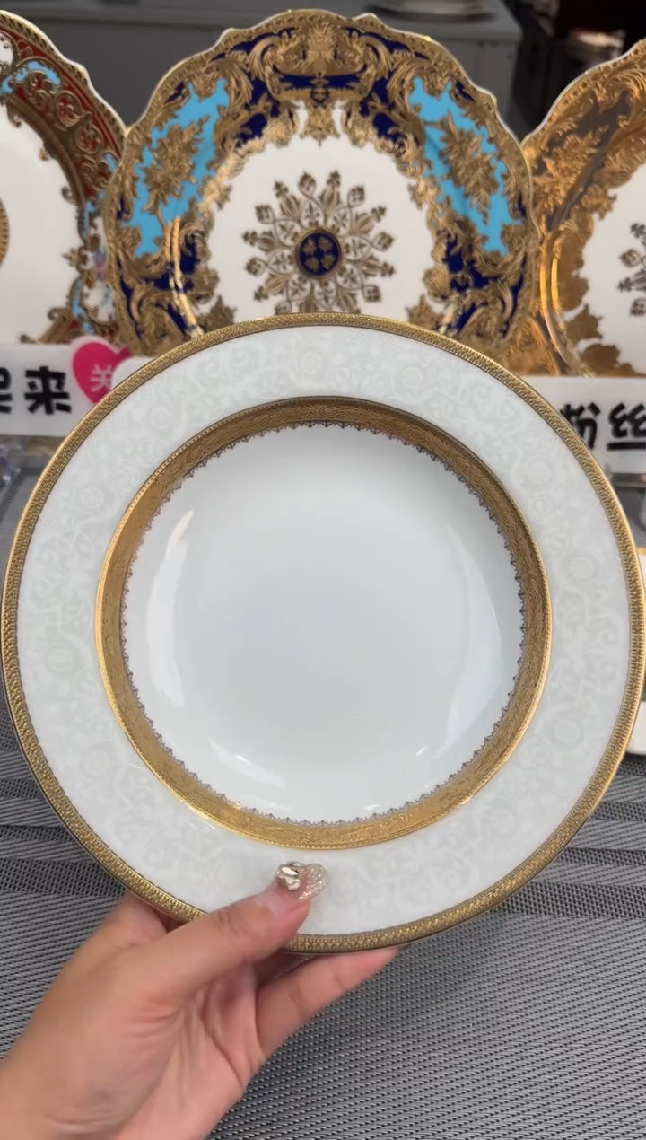 【闪购商品】瓷片8.5寸草帽盘2个  福利价  福利价