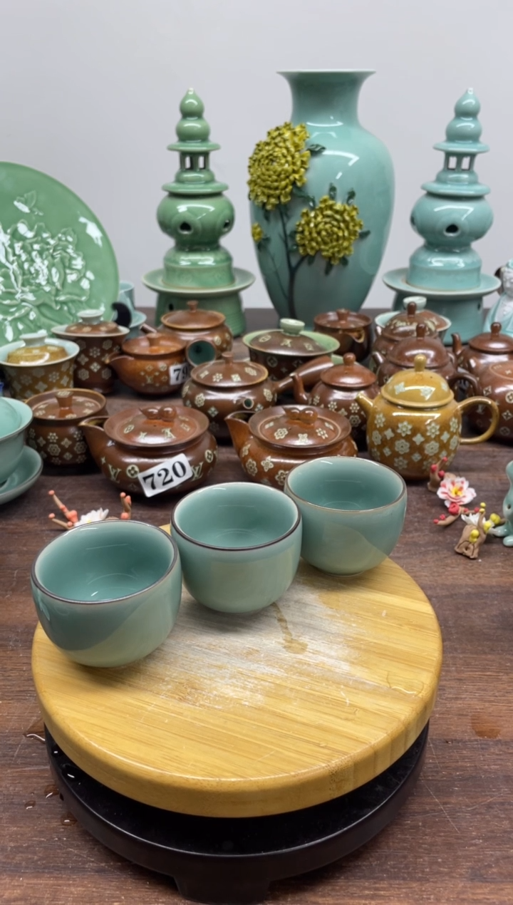 特价青瓷 慧语瓷坊 微瑕3个