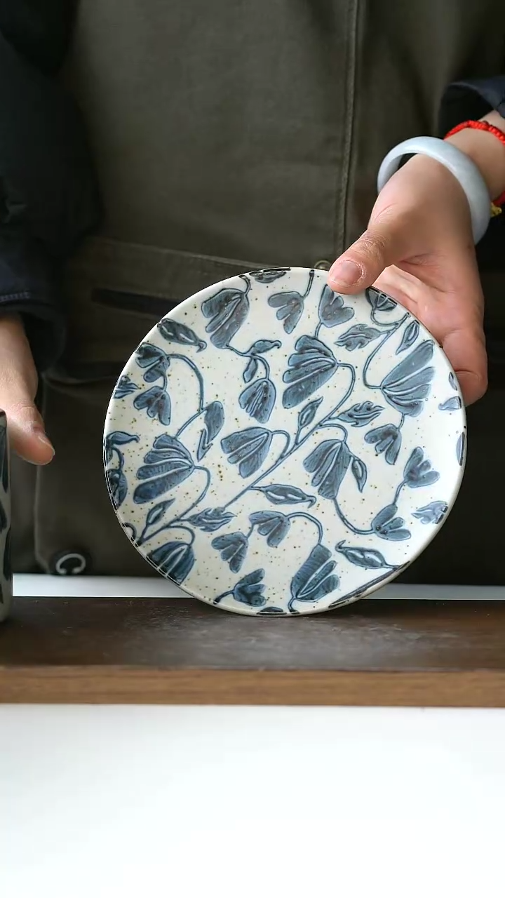 【闪购商品】陶瓷手绘金盏花甜品盘16cm@4-2@