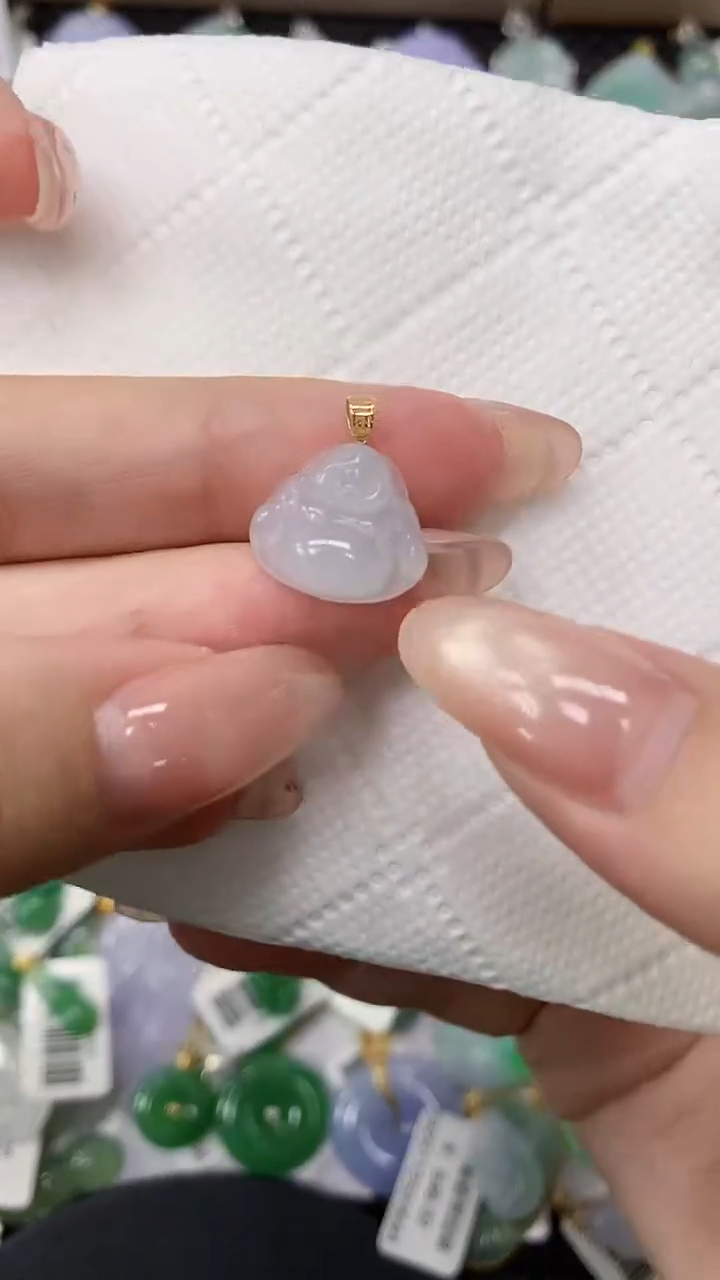 颈饰18K金镶嵌翡翠111111111111