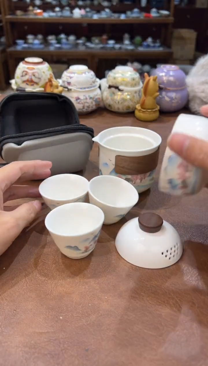 真的很便宜会开片的旅行茶具