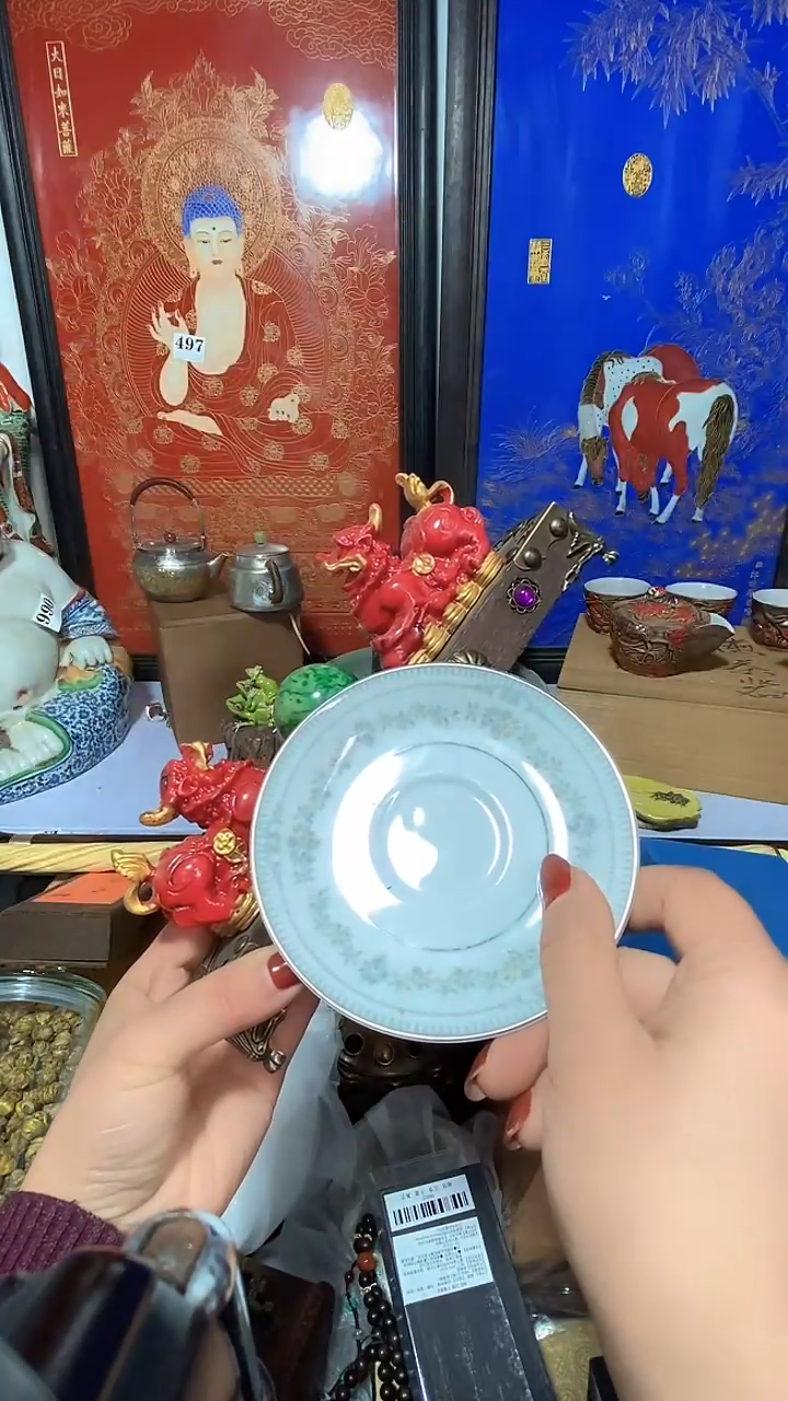 圆型古*瓷器微瑕默认链接实物以直播为准