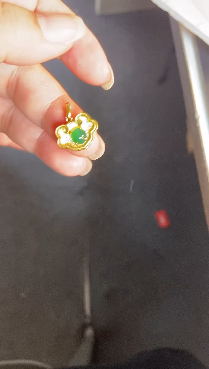 吊坠(不含链)银S925镶嵌翡翠1