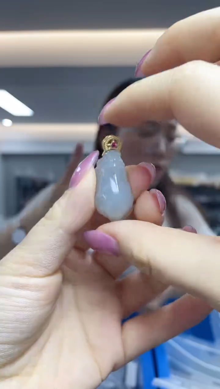 和田玉银S925镶嵌颈饰（多样性发一件）