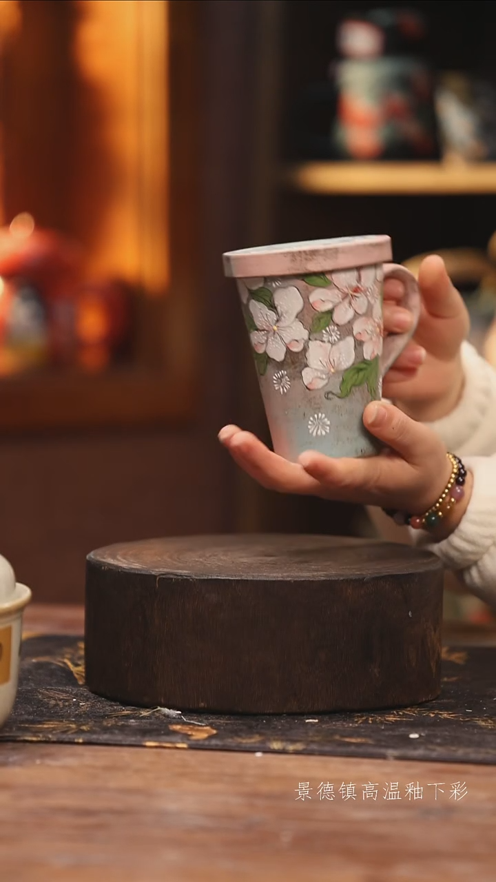 陶瓷景德镇高温釉下手绘陶瓷