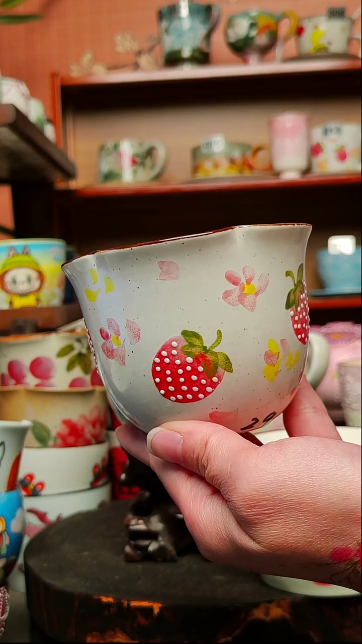 摆件陶喵***z景德镇手绘创意陶瓷有瑕