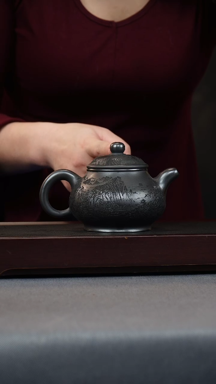 【闪购商品】紫砂茶壶石黄   潘壶