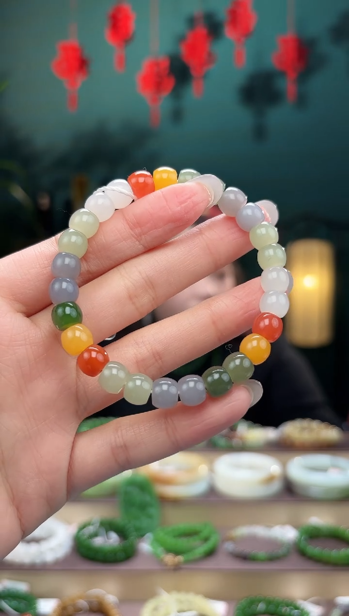 【闪购商品】和田玉手串未镶嵌卡8直切手串