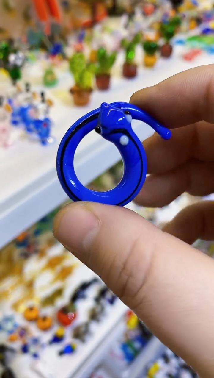 琉璃手工艺品小蛇
