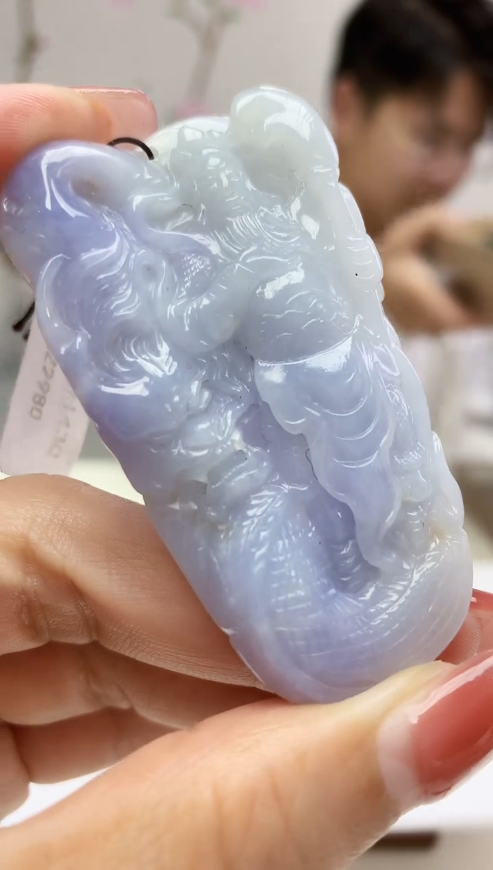 定制翡翠未镶嵌005xm-毛货关二爷70