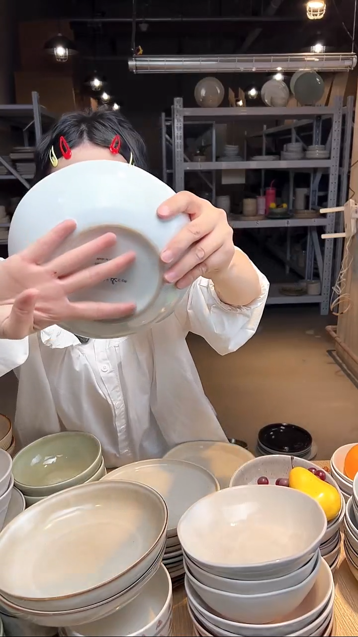 瓷424外贸尾货高温釉下彩陶瓷餐具默认微瑕