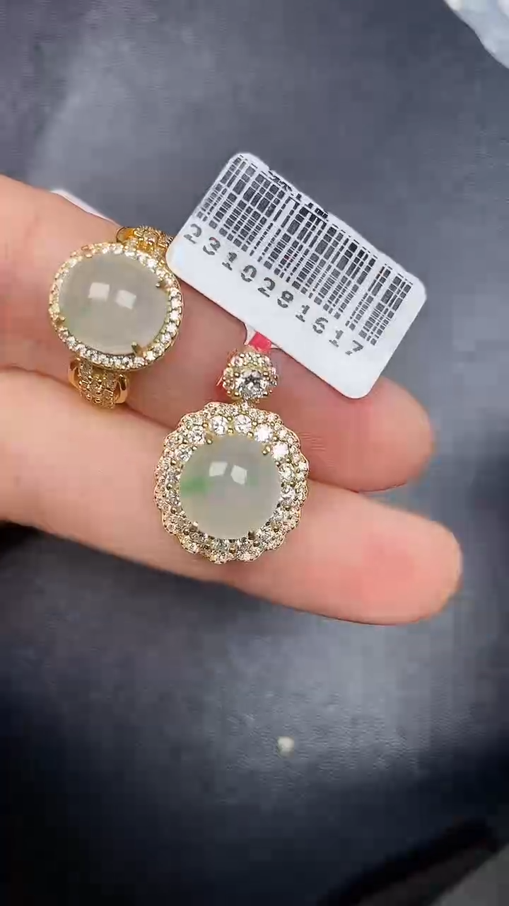 银S925镶嵌戒指翡翠1270