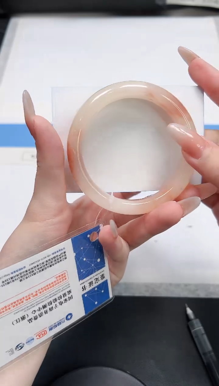 【闪购商品】石英质玉未镶嵌手镯329-58.5桃花