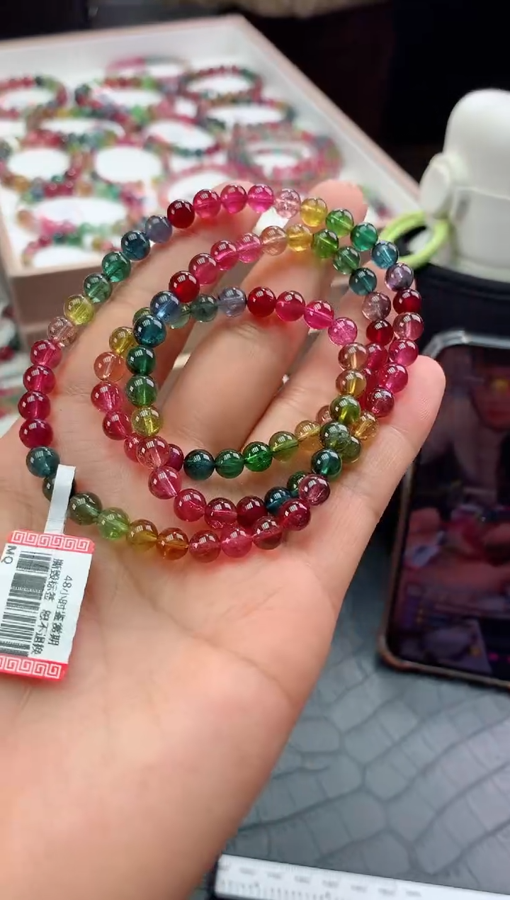 【闪购商品】碧玺手串未镶嵌多样性发一条