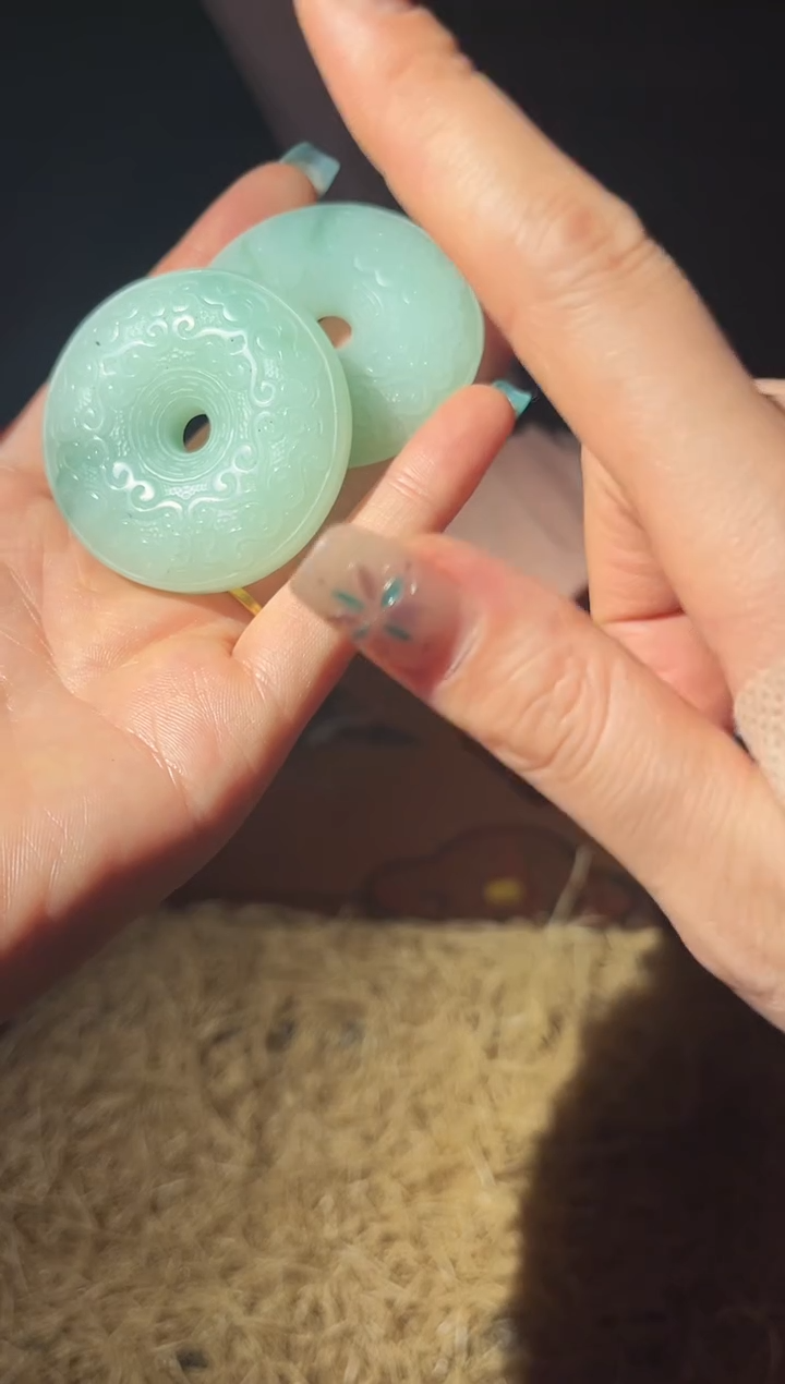 【闪购商品】【闪购商品】青色平安扣两个