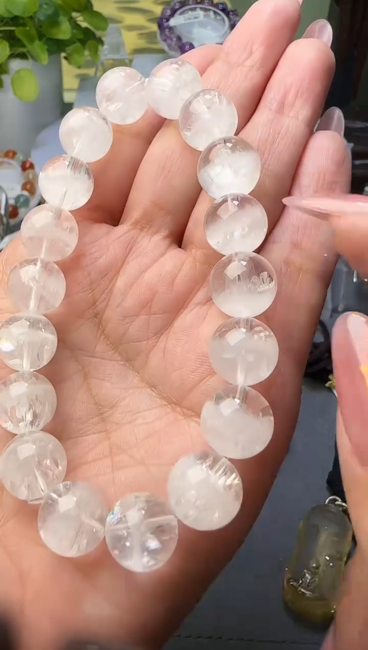 【闪购商品】水晶手串未镶嵌白幽灵手串11m+ X37662成