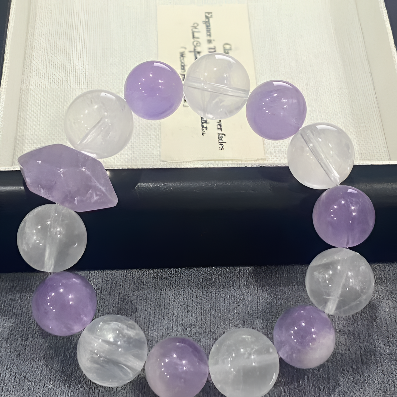 【紫流星】开门珠宝原创设计感天然糖果色14mm+多宝手串多样性发一