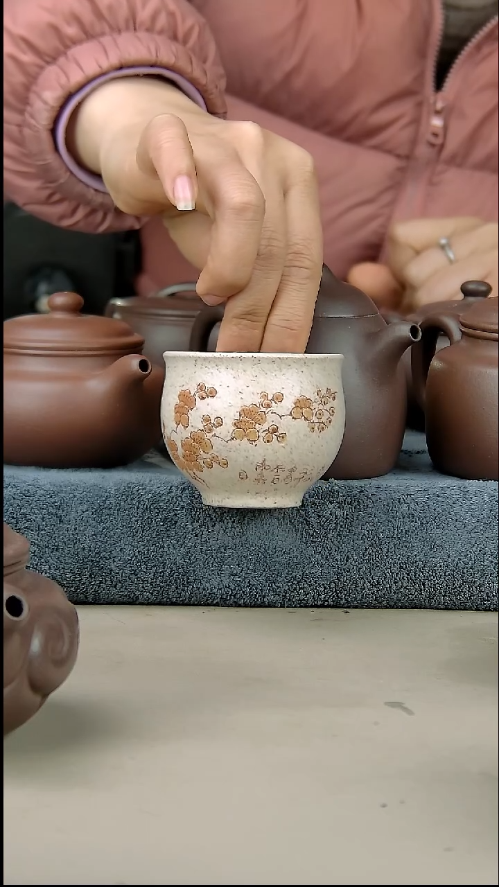 茶壶紫砂白玉段杯子100cc