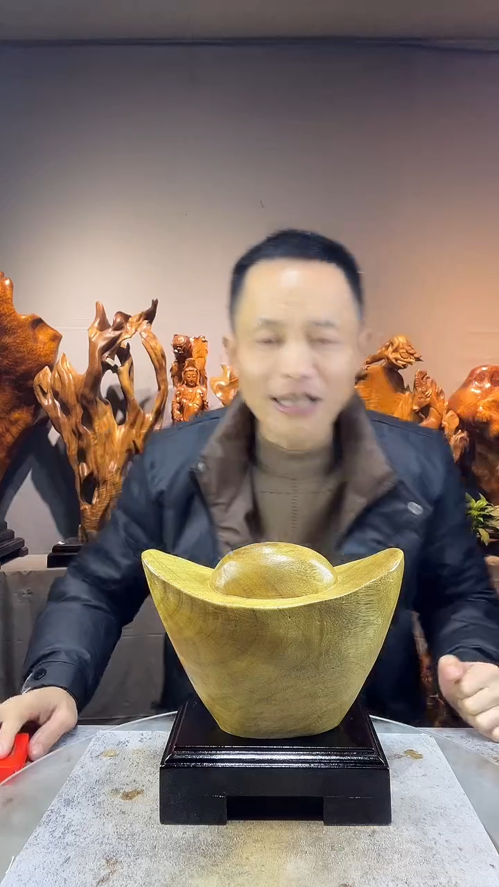 金丝楠蒸**上小叶桢楠随行摆件29