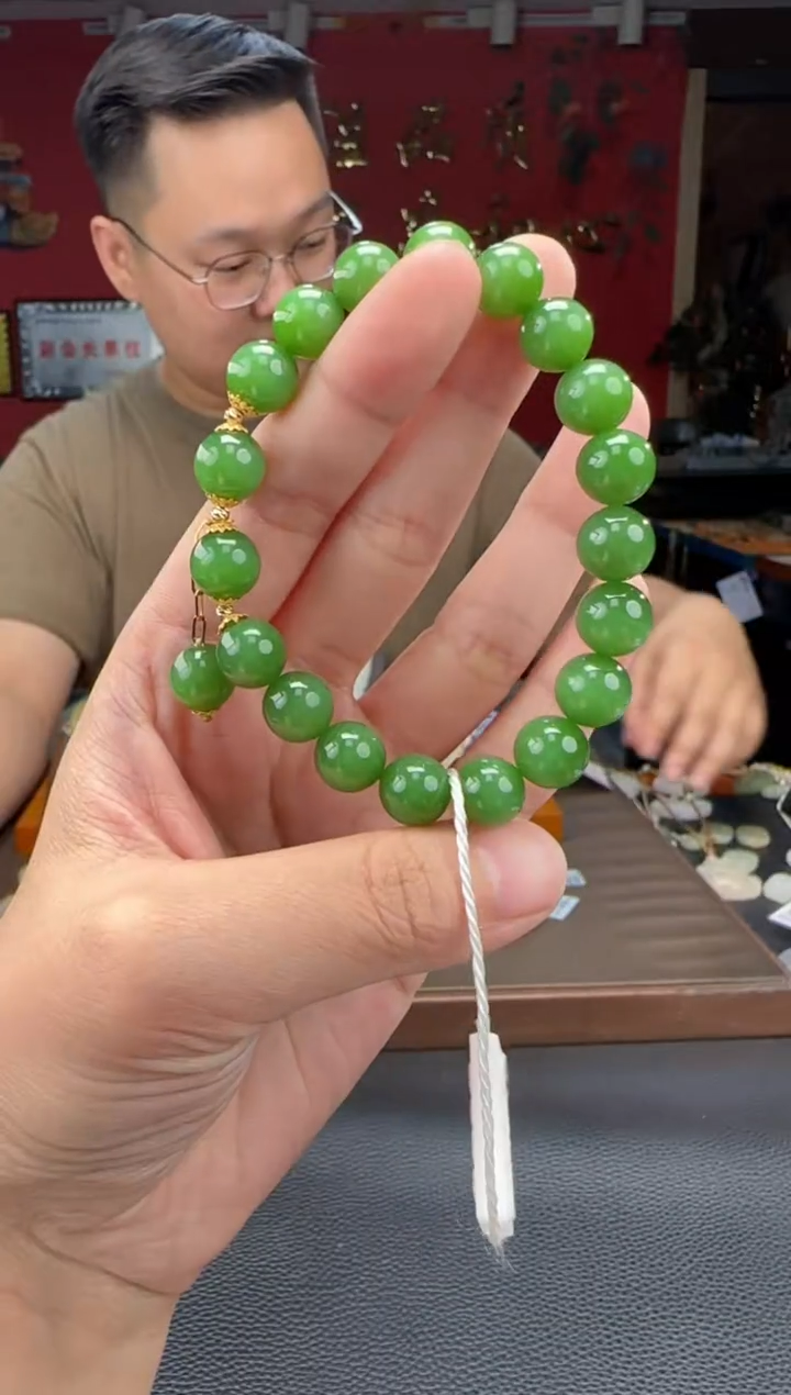 手串未镶嵌和田玉碧玉diy单圈手串