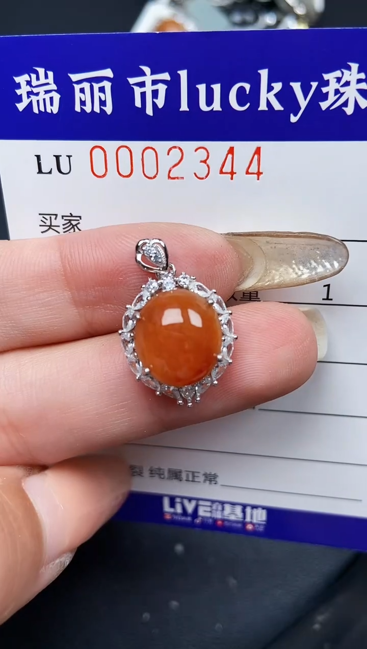 【闪购商品】翡翠颈饰银S925镶嵌2344