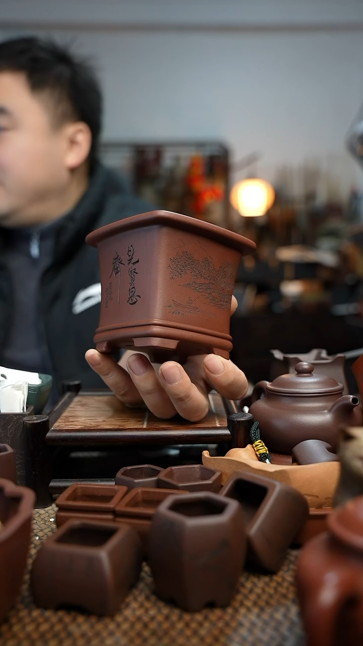 紫砂花盆火*長木軒精品紫砂