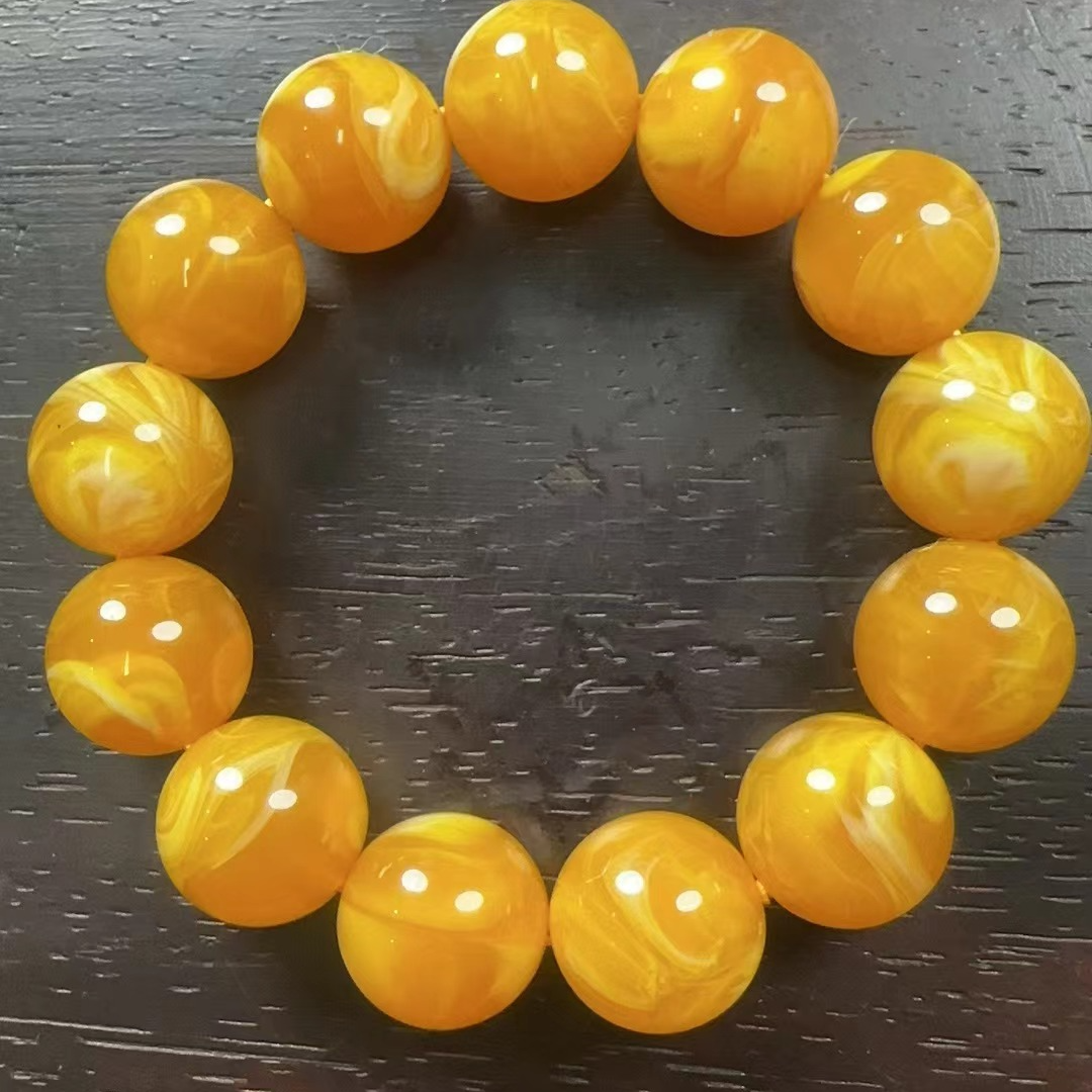 123【飞姐精品推荐】蜜蜡手串光珠D34