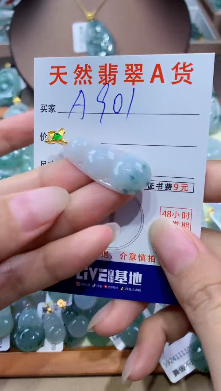 翡翠未镶嵌颈饰天然翡翠A货挂件 