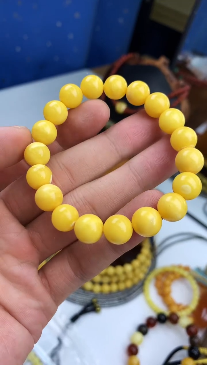 裸石蜜蜡未镶嵌手串卡10