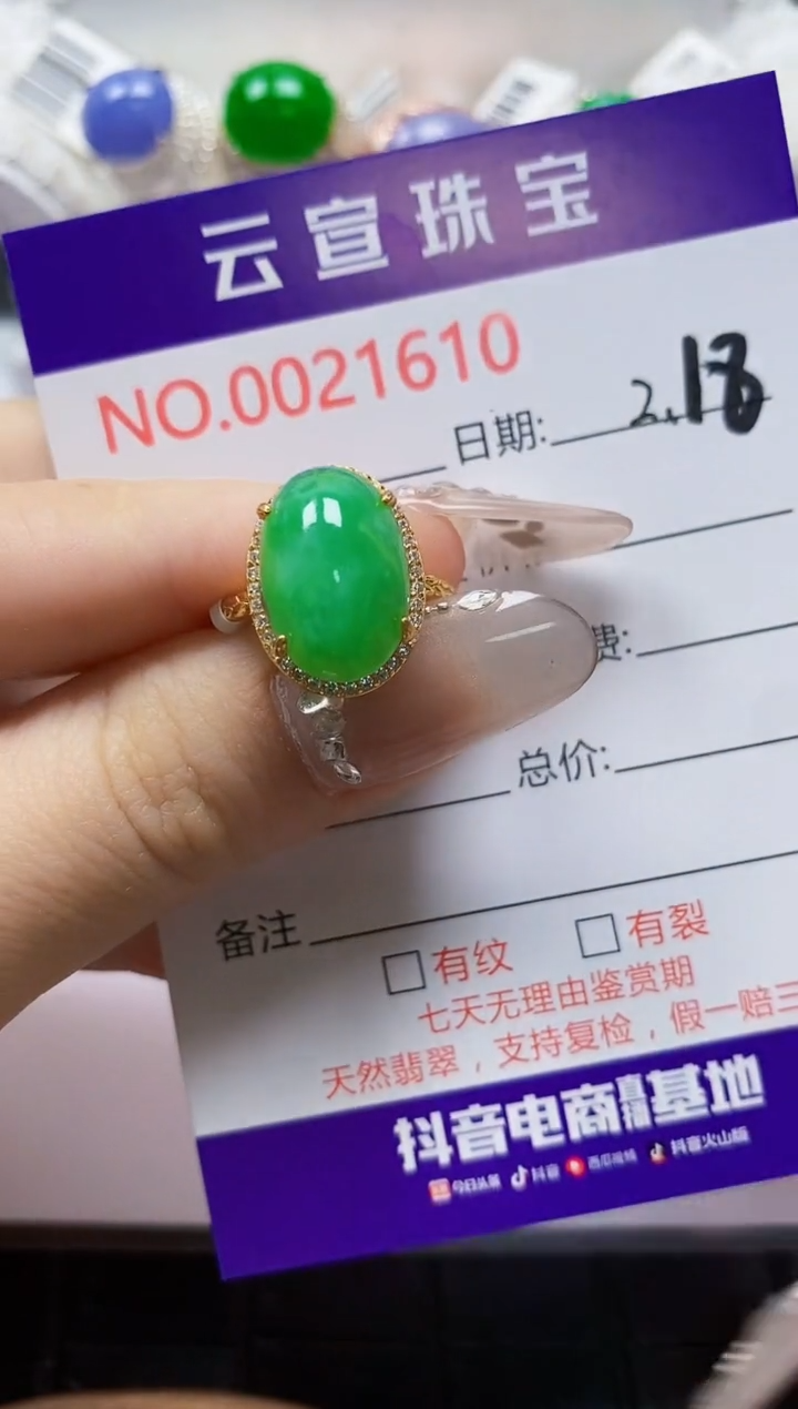 【闪购商品】翡翠戒指银S925镶嵌/1610