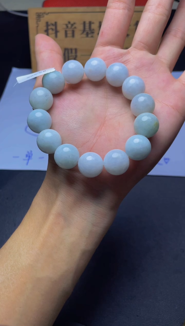 未镶嵌定制翡翠珠串15+