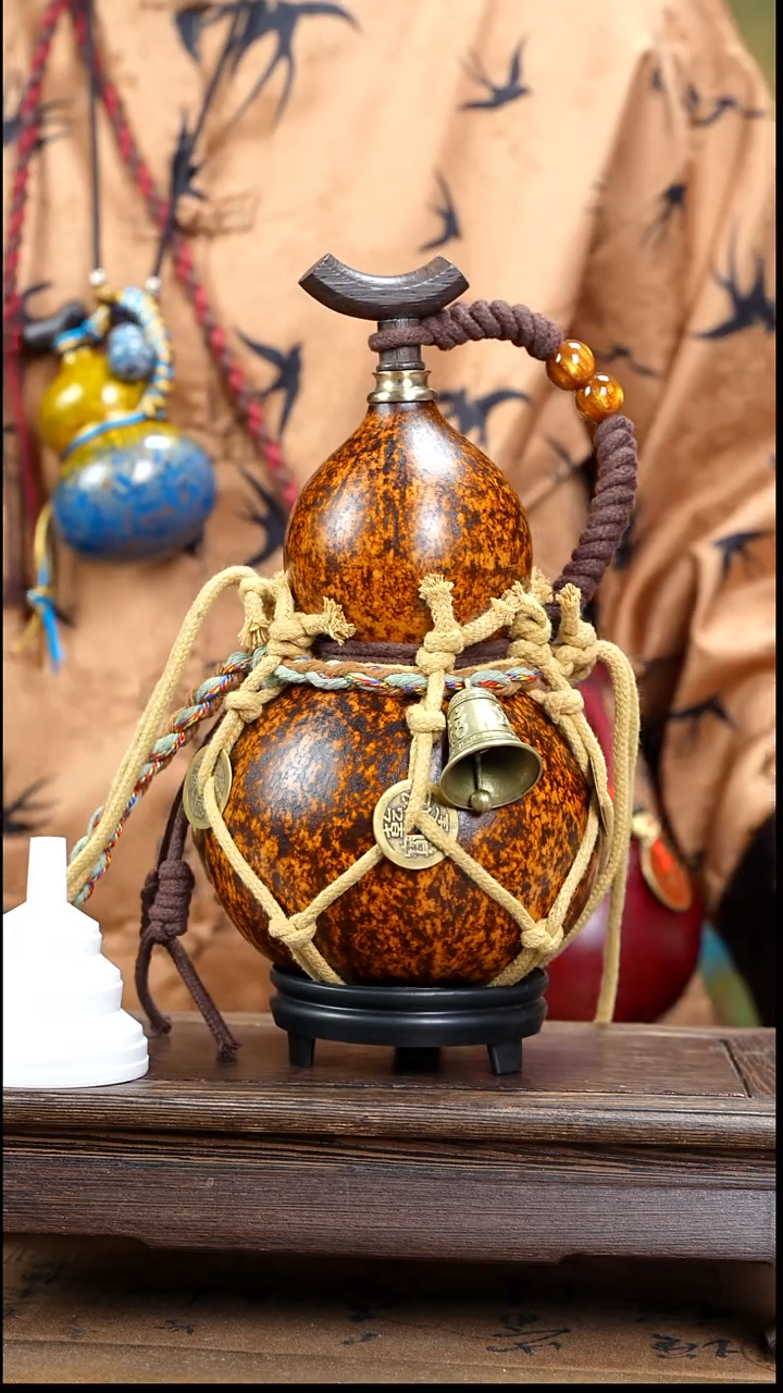 WG046网兜款大漆酒葫芦（现货现发）