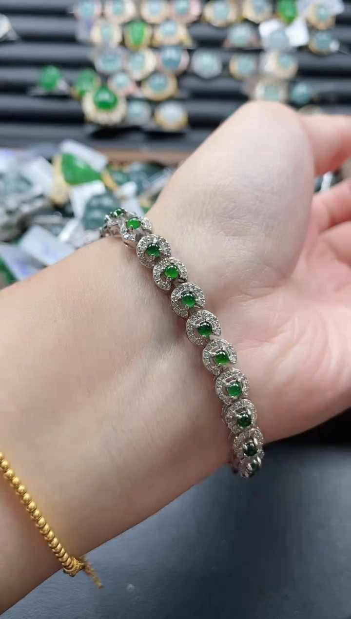 【闪购商品】翡翠戒指银S925镶嵌51151-2