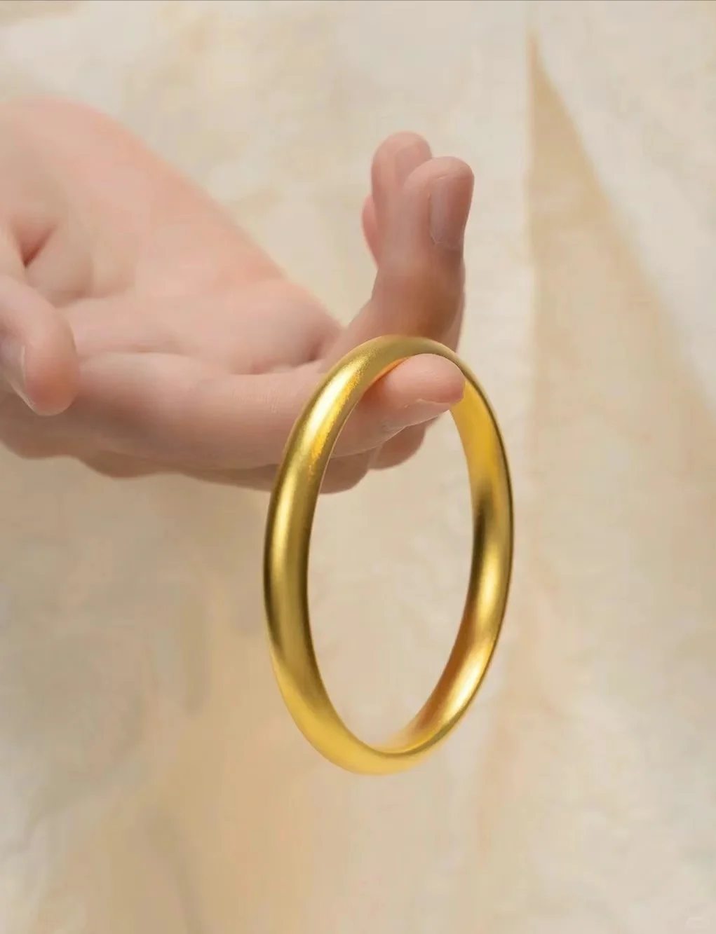 足银手镯 足银手镯 银镯磨砂泥鳅背素圈手镯女款时尚百搭复古经典