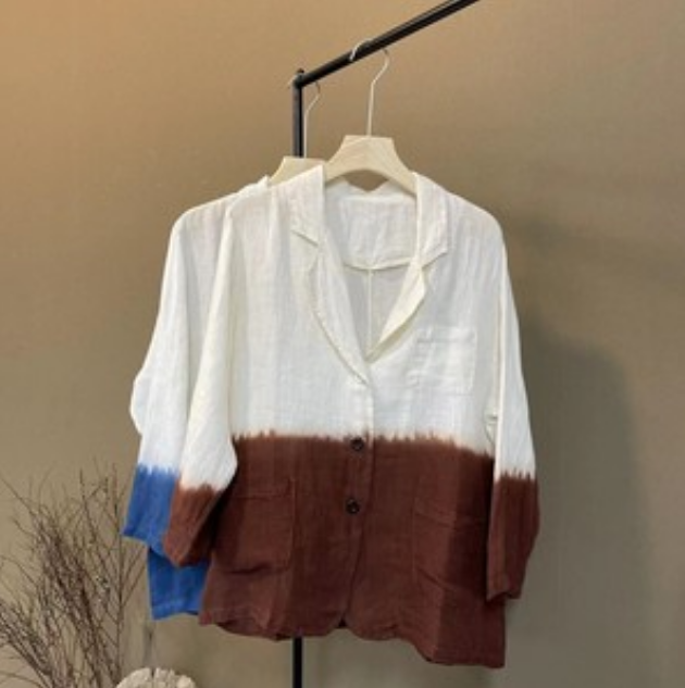 续吉出品-306-53两色渐变工艺春夏西服外套