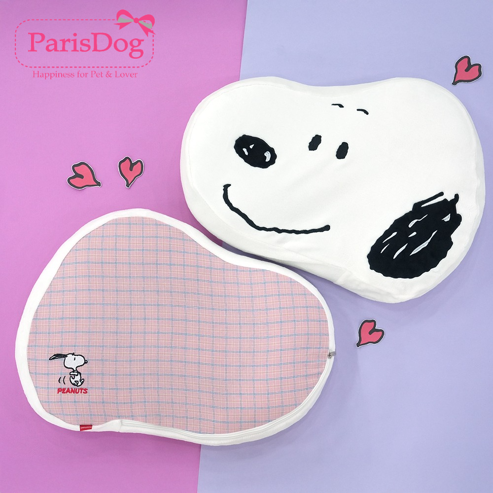 韩国【ParisDog】史努比系列史努比头像短绒双面窝垫狗狗睡垫