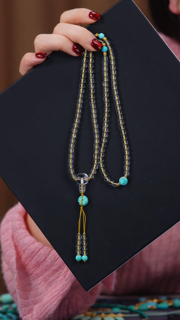 【闪购商品】水晶项链18K金镶嵌项链