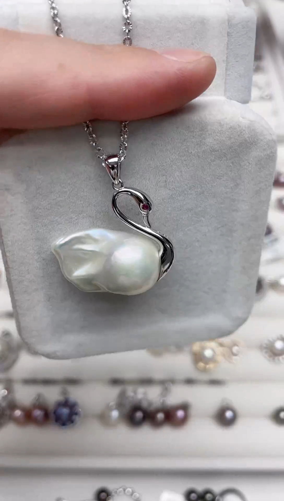 【闪购商品】淡水珍珠吊坠(不含链)银S925镶嵌吊坠