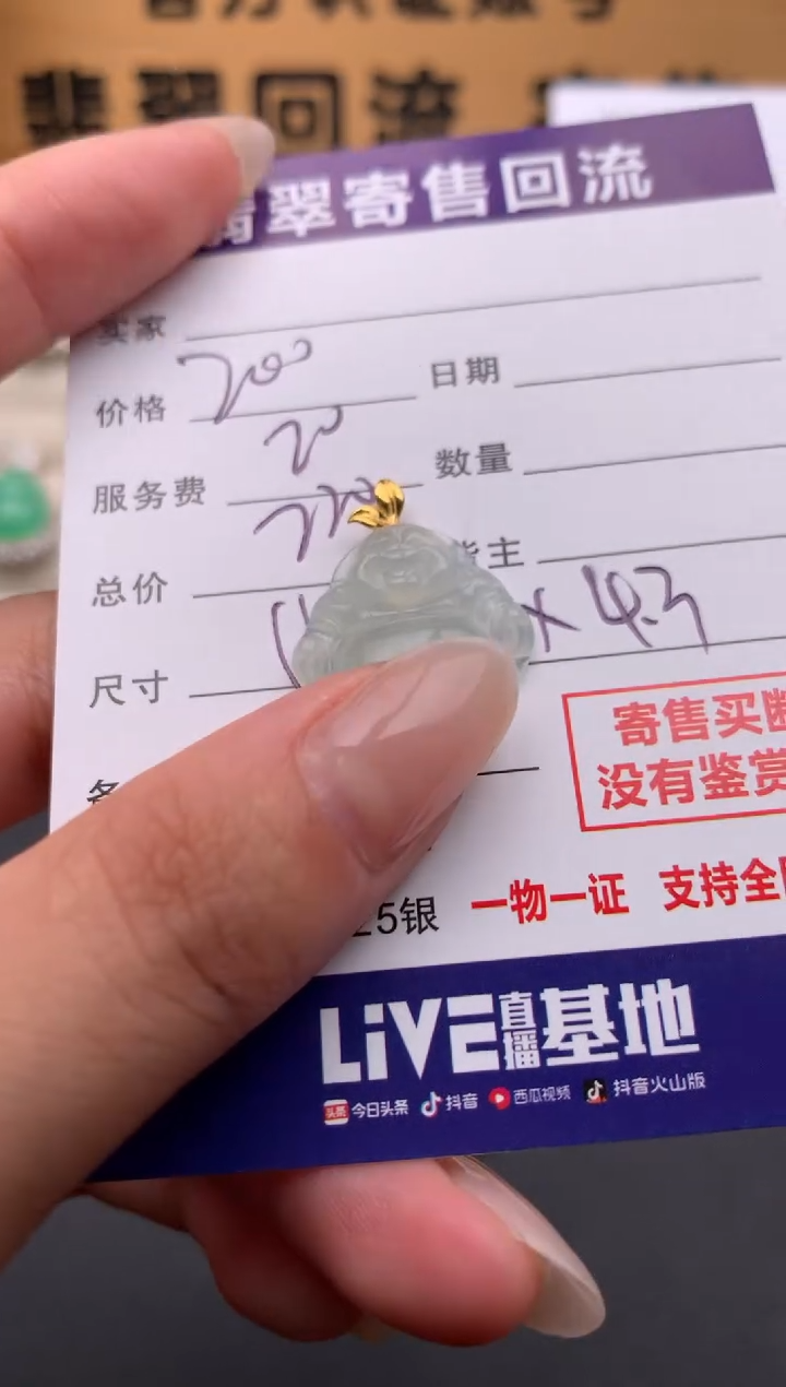 翡翠18K金镶嵌颈饰10134940