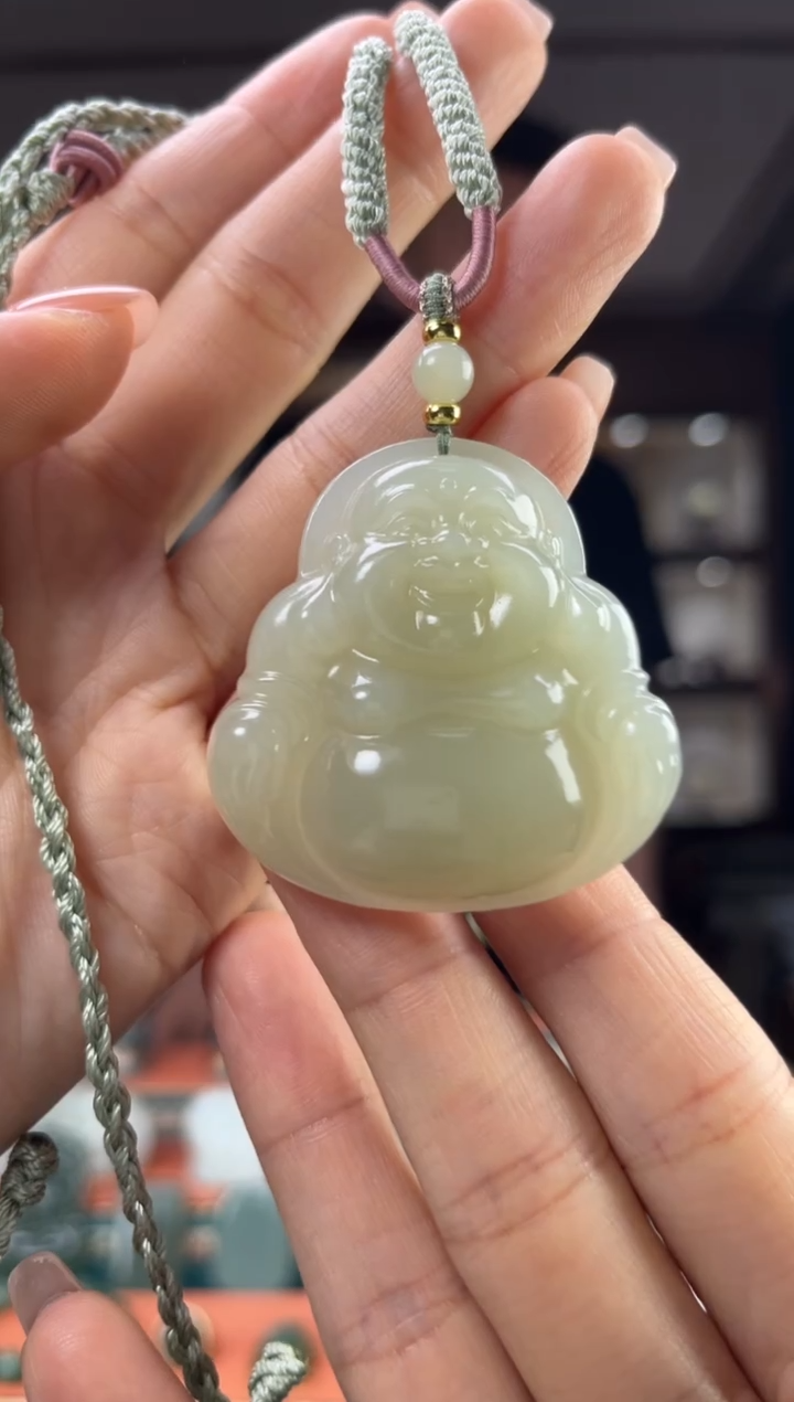 和田玉未镶嵌颈饰佩佩45mm左右