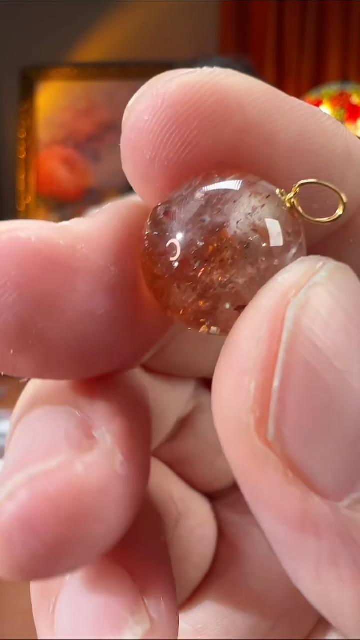 颈饰18K金镶嵌长石KT25082007-3