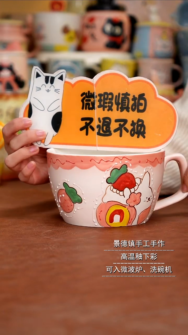 杯子陶景德镇一休瓷屋 微瑕福利品 介意慎拍