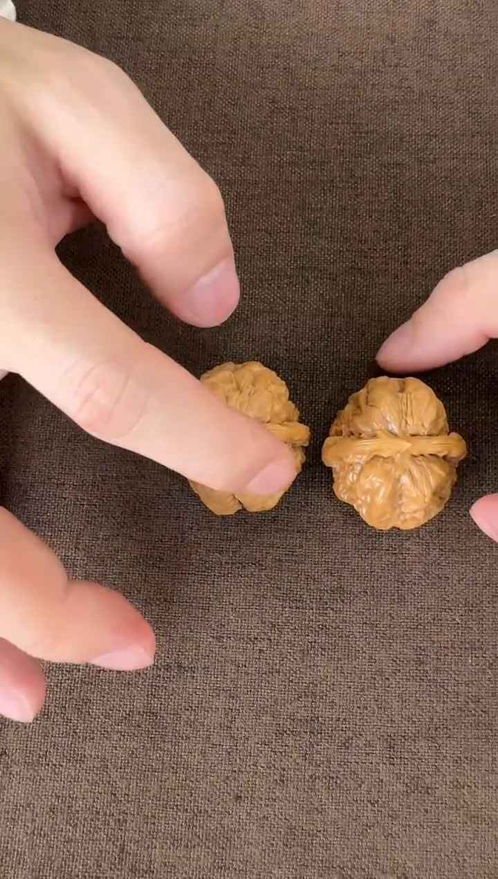 木A39 蛤蟆头核桃一对