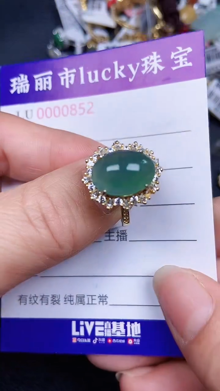 颈饰银S925镶嵌翡翠0852