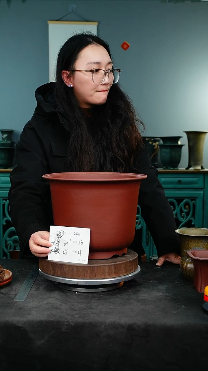 紫砂花盆240瑕疵紫砂花盆