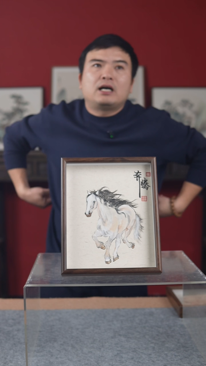 国画纯手写纯手绘-带框尺寸23*28