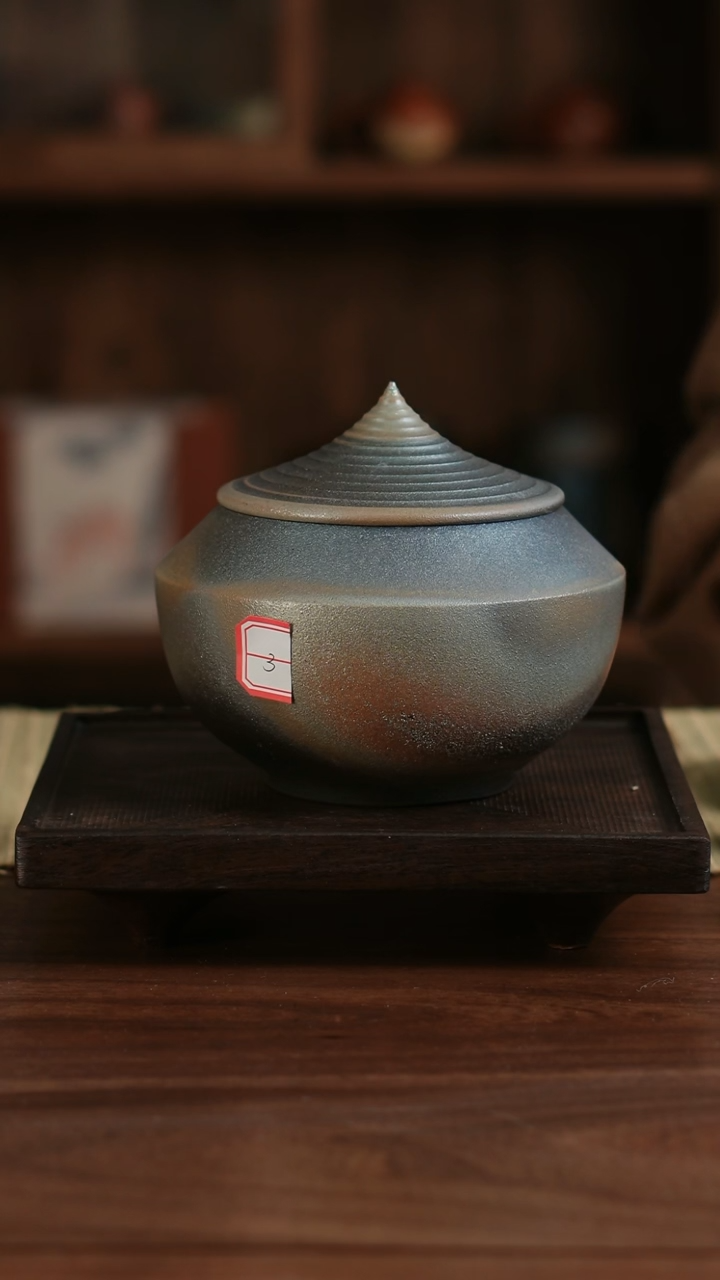 【闪购商品】二生陶作柴烧子瞻罐03
