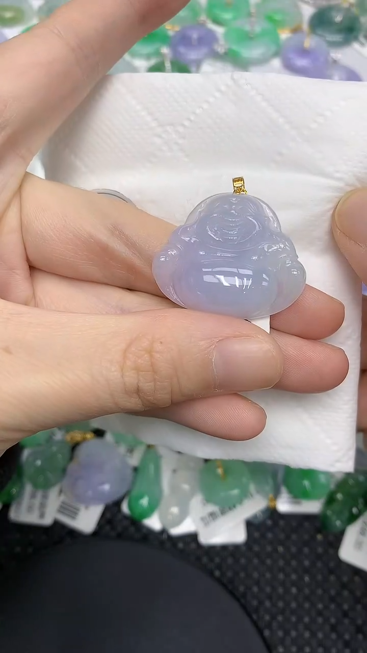 颈饰18K金镶嵌翡翠111111111