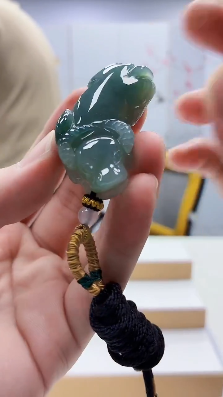 未镶嵌定制翡翠5167bb-毛货挂件50